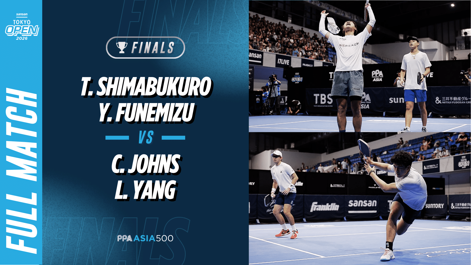  Shimabukuro/Funemizu vs Johns/Yang - Men's Doubles Final | Sansan Tokyo Open 2026
